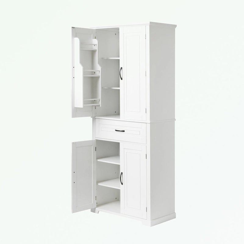 Meuble de rangement de salle de bain avec portes et tiroir