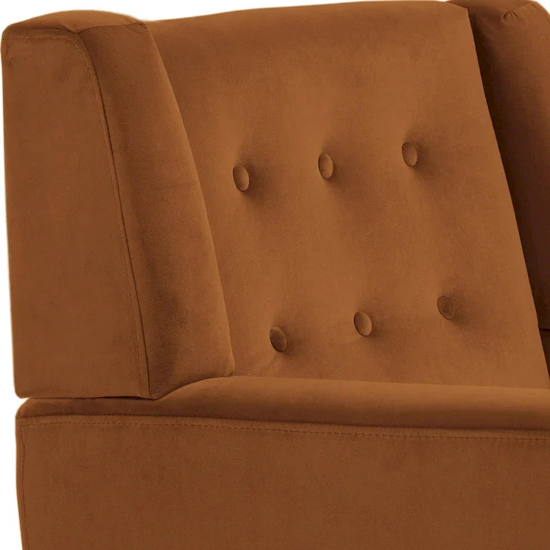 Set van 2 fluwelen fauteuils met armleuningen voor de woonkamer