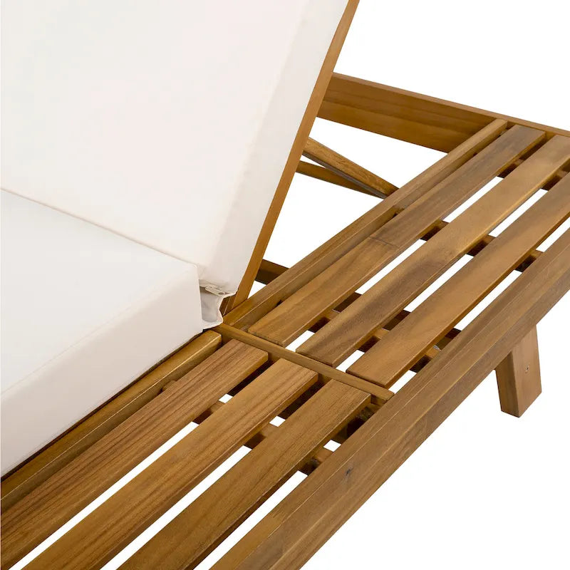 Christopher Knight Home- Michael Outdoor-Chaiselongue-Set aus Akazienholz, 2-teilig
