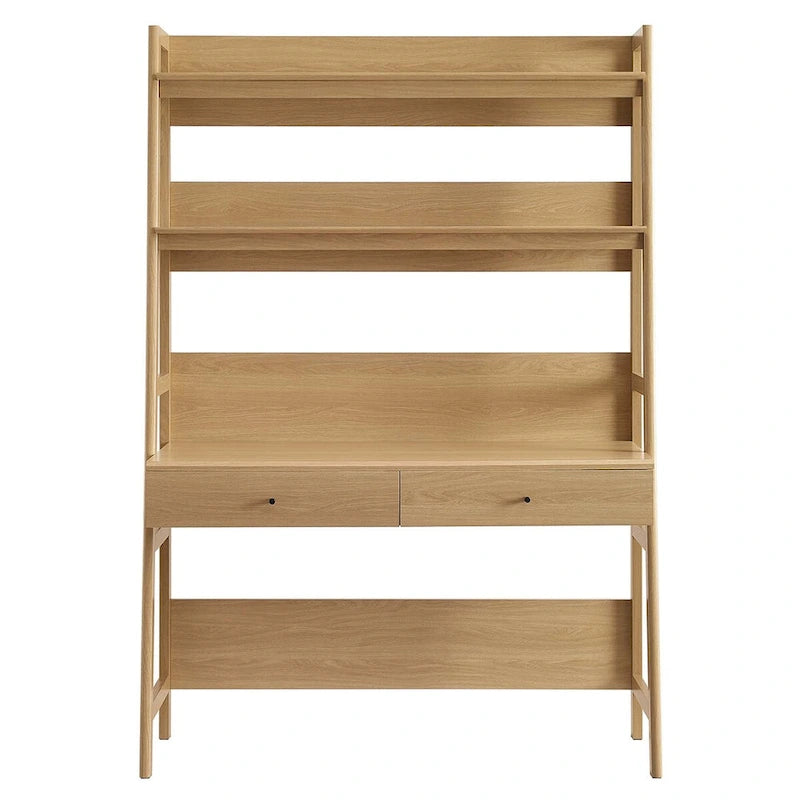 Büroschreibtisch mit Bücherregal und Aufbewahrungsschubladen