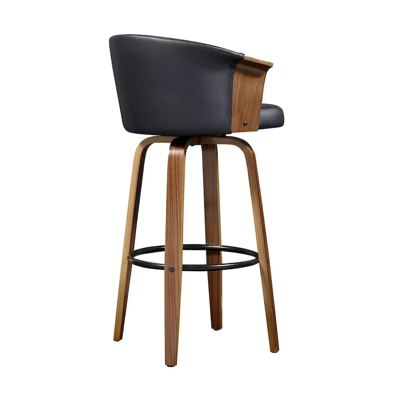 Art Leon drehbare Tresenhocker im Mid-Century-Modern-Stil (2er-Set)