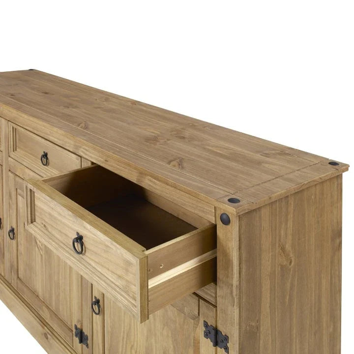 Credenza buffet in legno da 65, stile rustico - collezione Corona