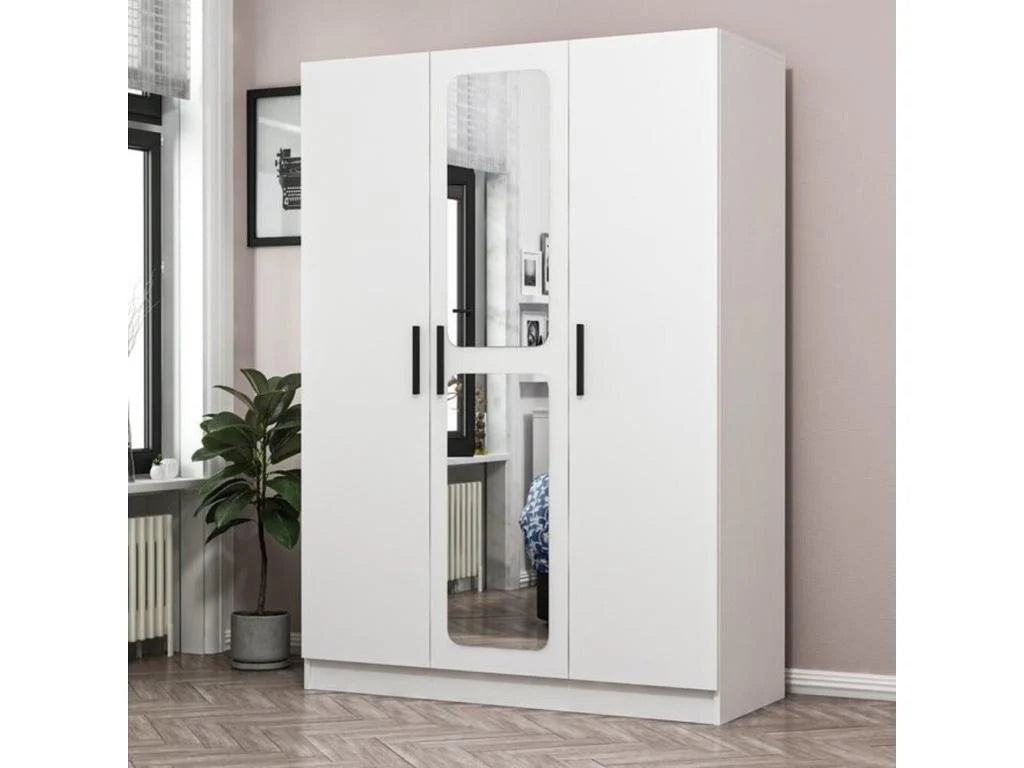 Kleiderschrank - Weiß (cm) 2 3
