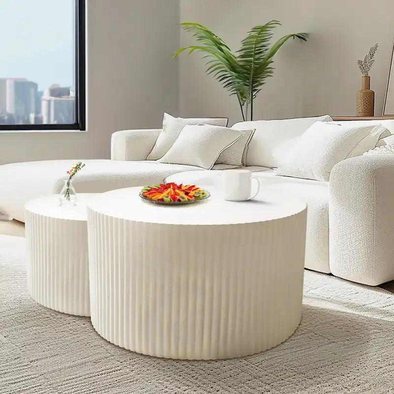 Couchtisch-Set mit geschwungenem Streifenmuster