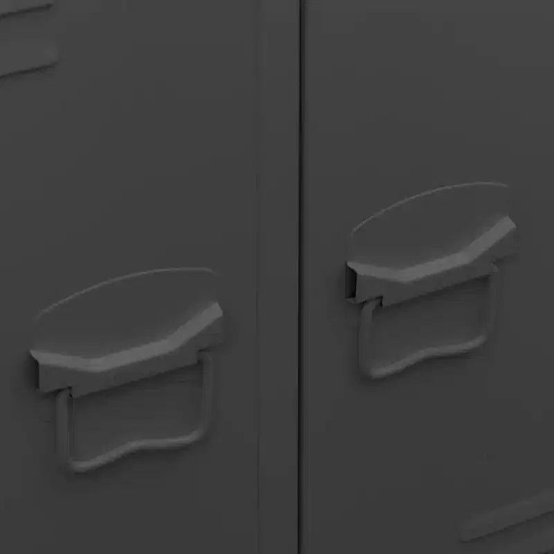 vidaXL Wardrobe Black Sheet Metal Medium Adjustable Shelves