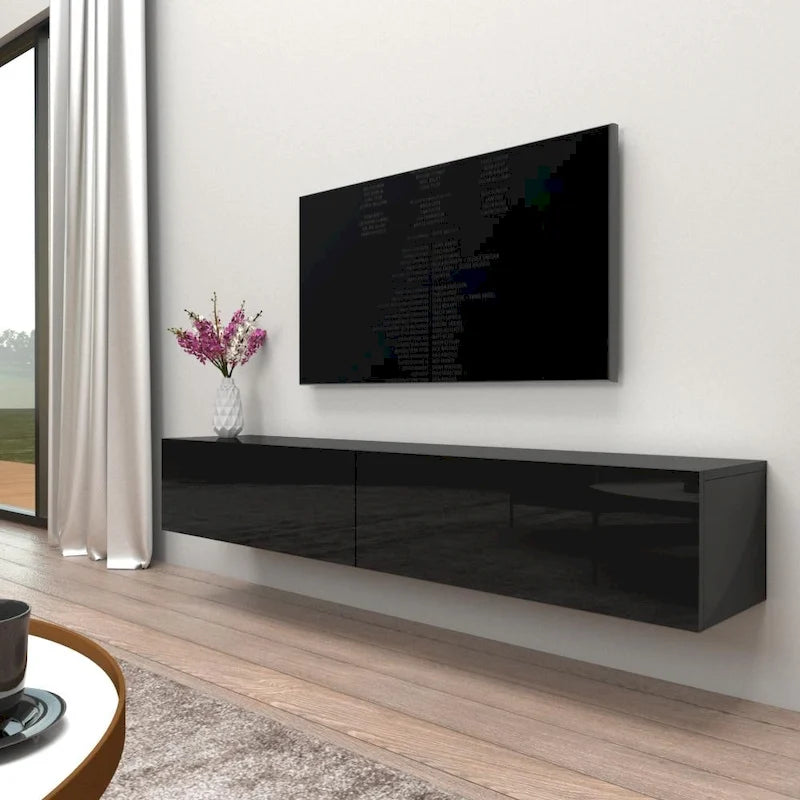 Berno 71-Zoll-TV-Wandhalterung im modernen Hochglanzdesign