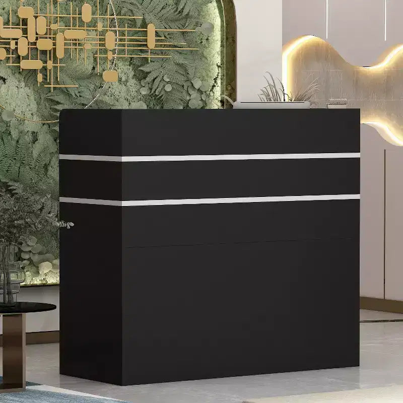 Empfangstresen in L-Form von Famapy, multifunktionaler Begrüßungstresen und Arbeitsplatz