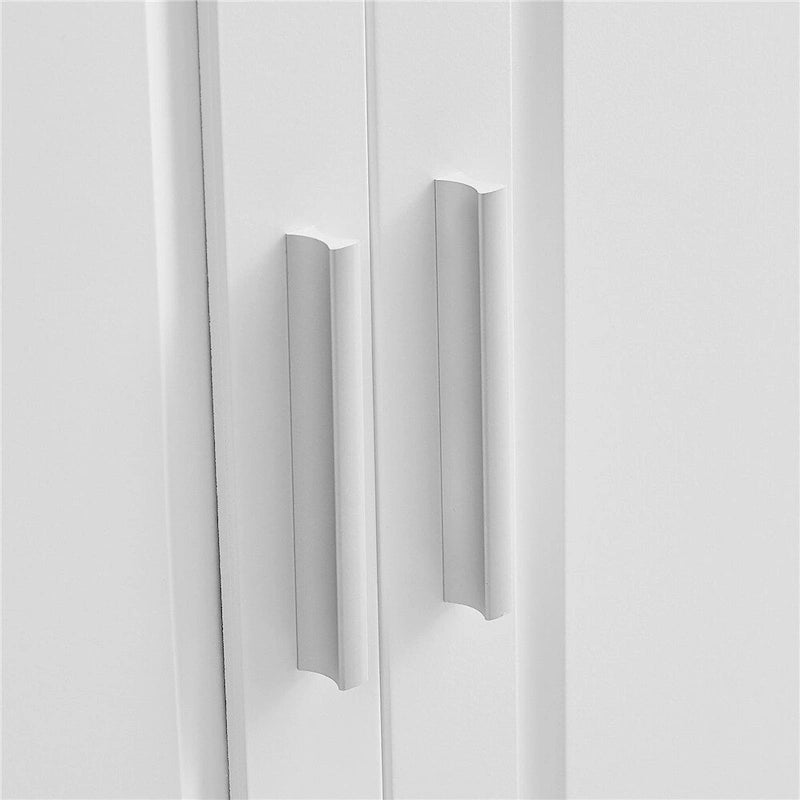 Armoire de rangement haute et large avec portes pour salle de bains, trois tiroirs