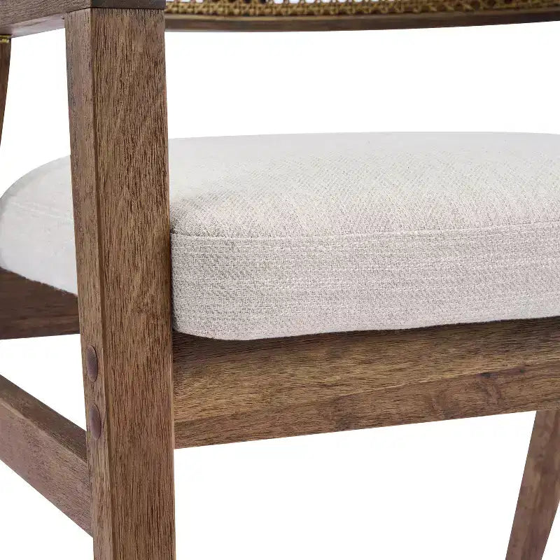Ensemble de salle à manger extensible 5 pièces en bois moderne du milieu du siècle Christopher Knight Home Bennett avec table et 4 chaises rembourrées à dossier en cannage
