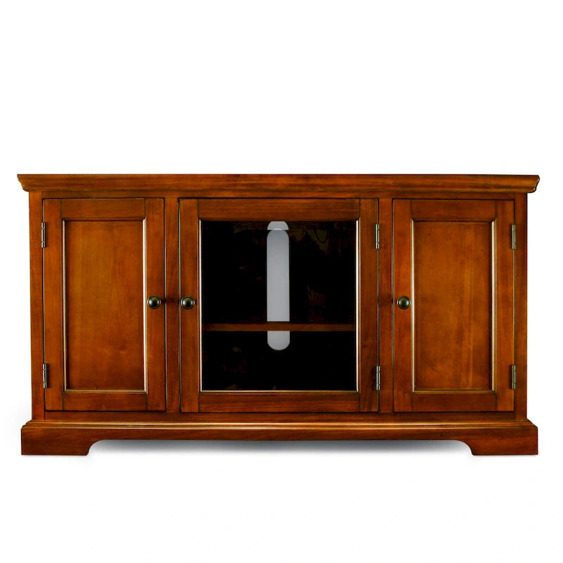 Leick Home Eck-TV-Ständer im Mission-Stil aus Massivholz