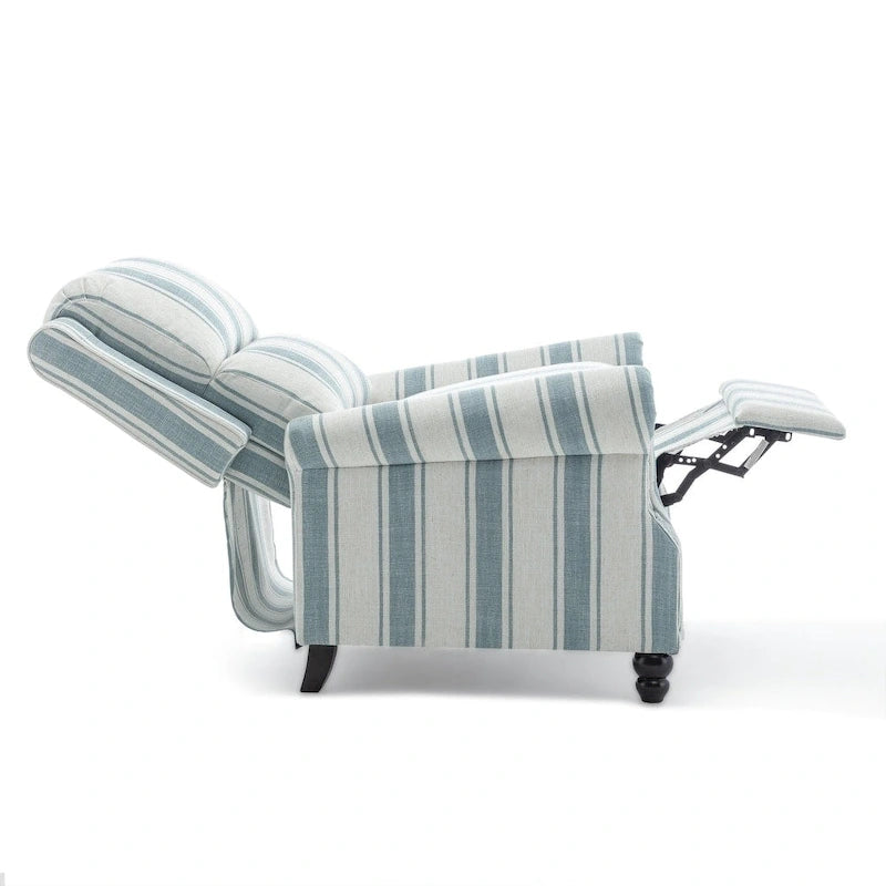 Set mit 2 modernen Relaxsesseln mit gepolstertem Sitz aus Kunstleder/Stoff