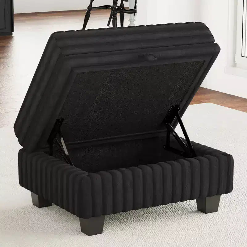 Belffin-Polsterhocker aus Cord mit Stauraum für modulares Ecksofa