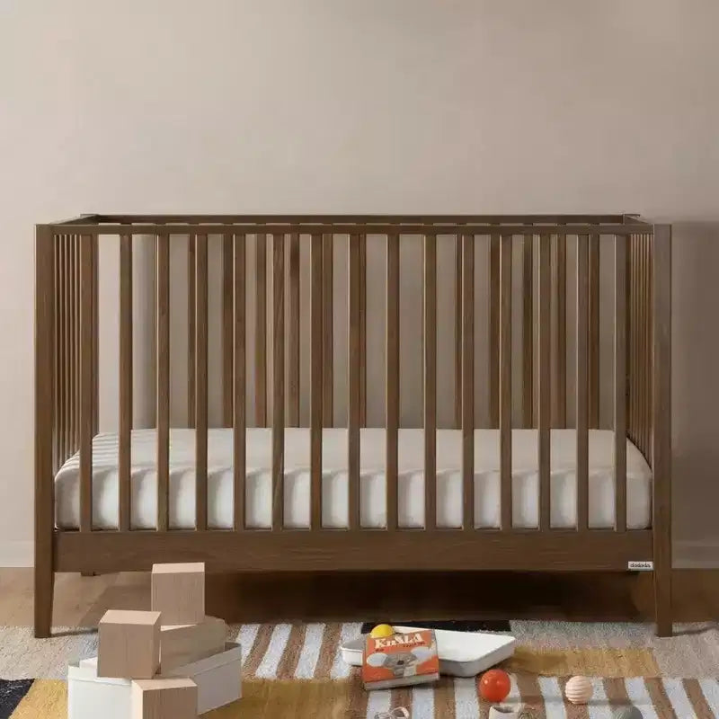 Lit de bébé convertible 3-en-1 en hêtre massif, certifié GREENGUARD Gold, fabriqué en Italie