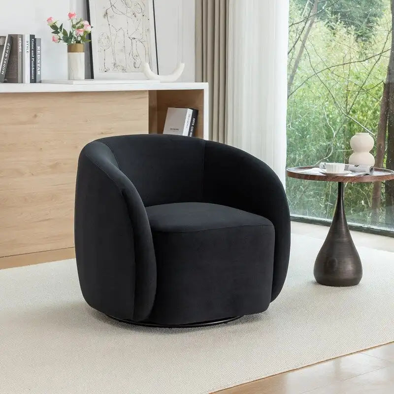 Moderne draaibare fauteuil met kuipvormige zitting